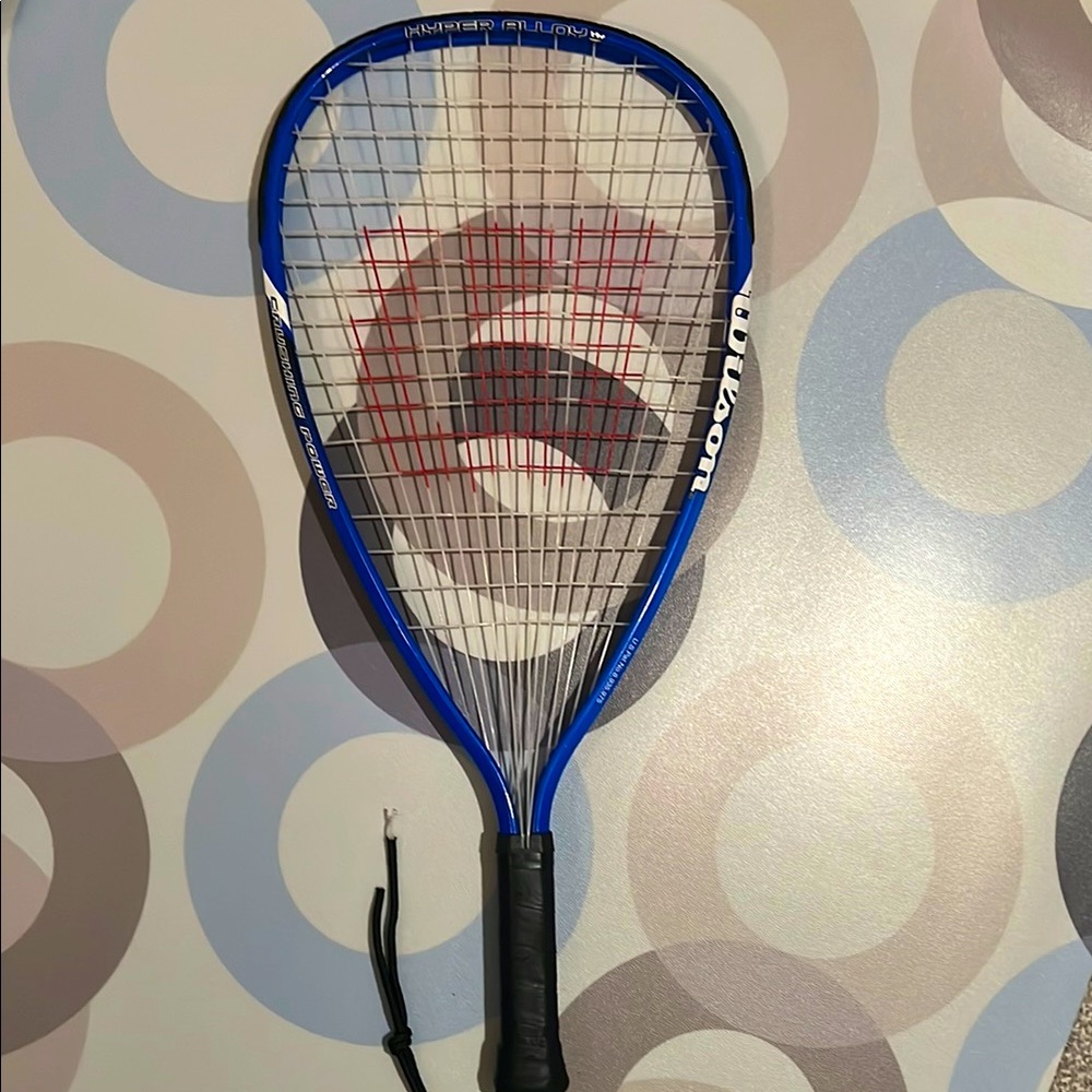 Wilson Blue Black Slammer racquetball racquet Sports court